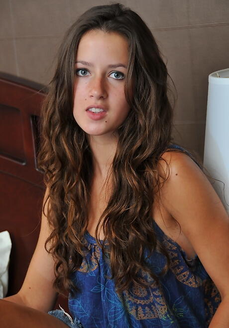 Sylphlike young Sophie exhibits her ass in hot undies and jerking off 