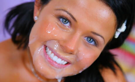 Sylphlike american teen Loni Evans in sexy lingery banged in her shaved pussy after wet blowjob 